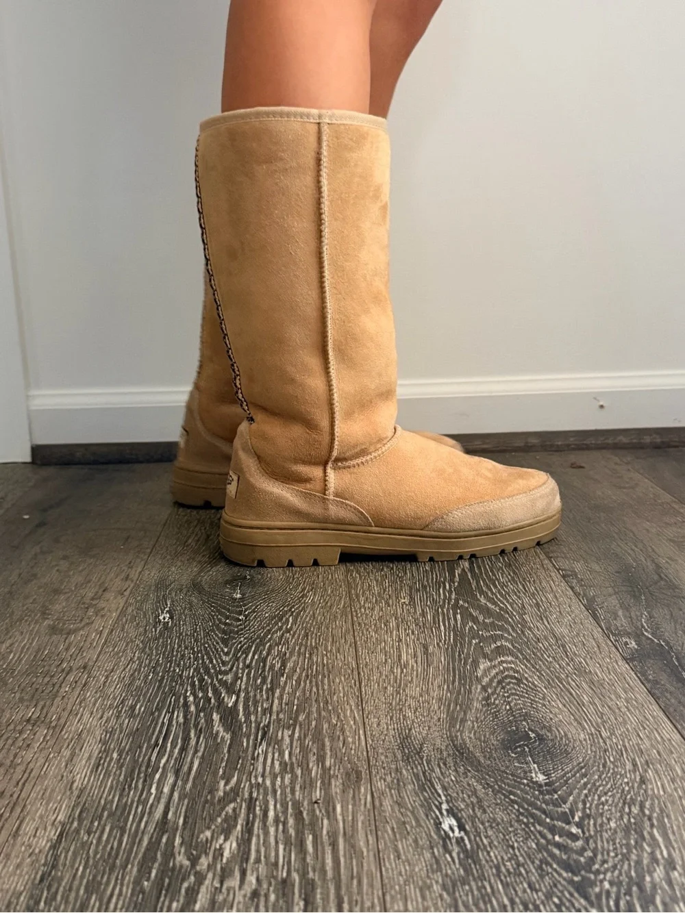 UGG Classic Tall Suede Winter Boot in Tan size 9